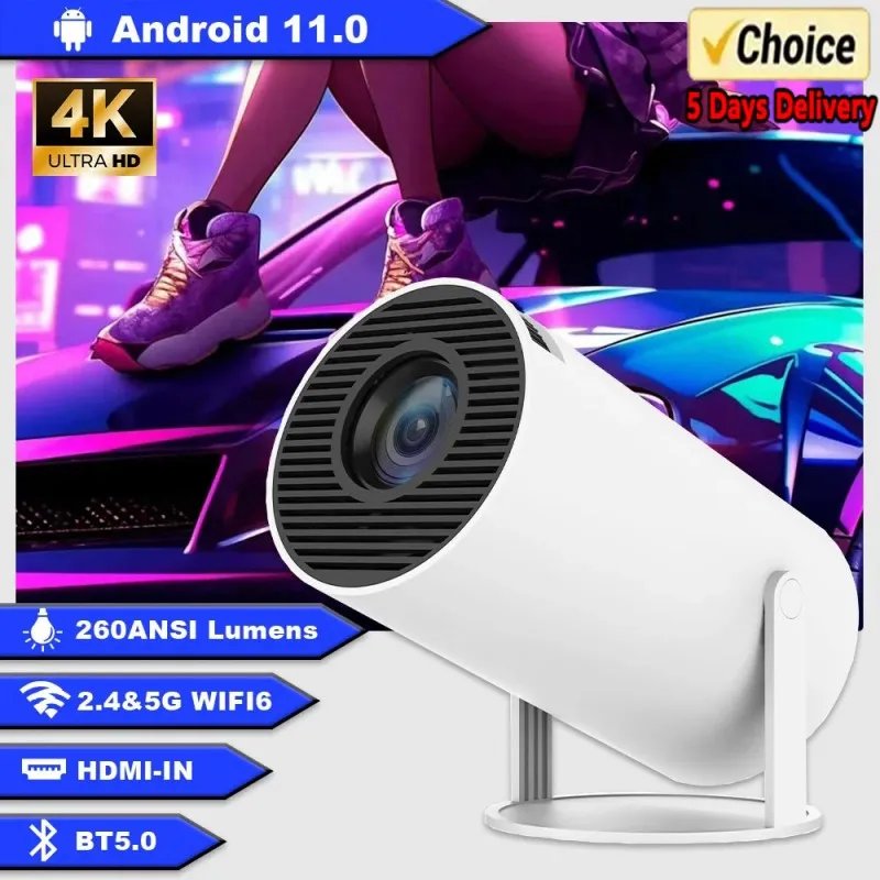 4K Android 11 Dual Wifi6 Home and Outdoor Cinema portable